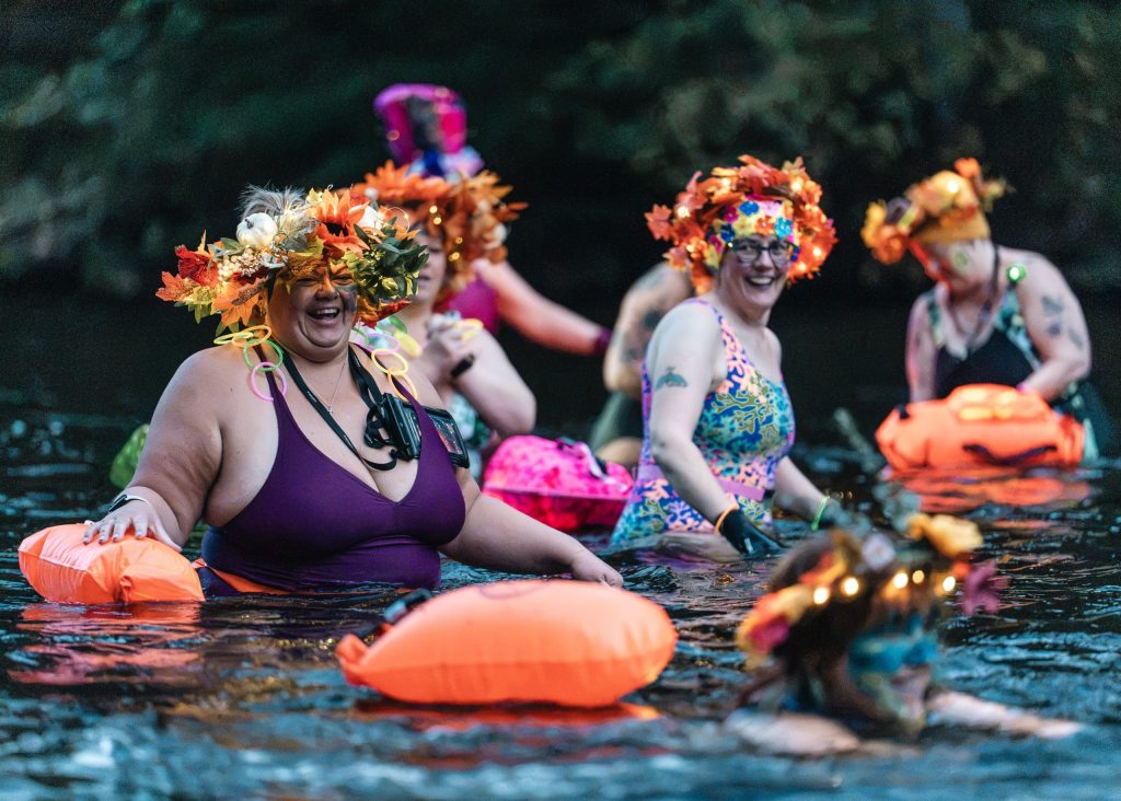 Harvest Wild Swim Festival Weekend under Neidpath Castle in the Scottish Borders
